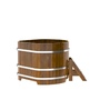 BentWood угловая из лиственницы (1,19 х1,19 м.), h=1 м. Мореная Рустик для контрастных процедур фото - 3 BentWood угловая из лиственницы (1,19 х1,19 м.), h=1 м. Мореная Рустик купель фото фото - 3